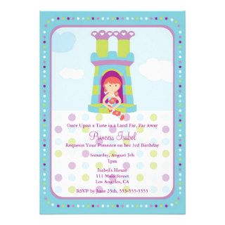 Cute Rapunzel Princess Birthday Party Invite