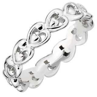 Stackable Expressions™ Polished Fancy Heart Ring in Sterling Silver