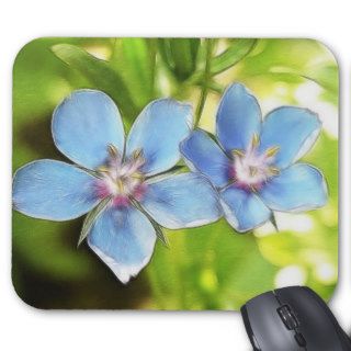 Blue Pimpernel (Anagallis monelli) Flowers Mouse Pad