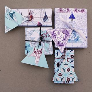 christmas gift wrap set by prism of starlings