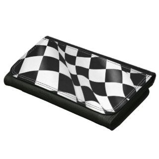 Black and White Checkered Flag Chequered Flag Wallets