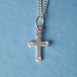 sale silver cross pendant necklace by lullaby blue