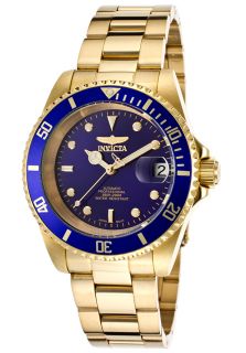 Invicta 8930OB  Watches,Mens Pro Diver Automatic 18K Gold Plated Steel Blue Dial, Diver Invicta Automatic Watches