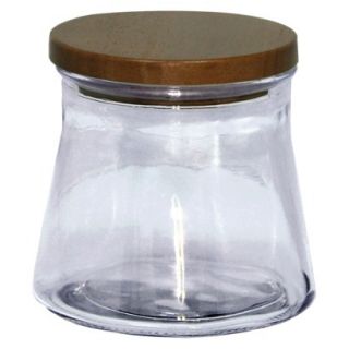 Threshold™ Curved Glass Canister with Wood Lid  