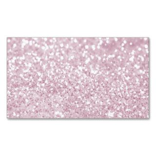 Girly Pink White Abstract Glitter Photo Print Business Card