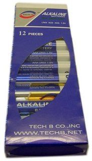 Tech B BTAAA120 AAA Batteries 12 Pack Alkaline Electronics