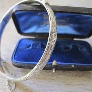 vintage 1955 sterling silver bangle by ava mae designs