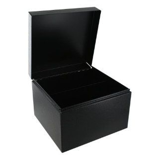Buddy Products Card File Storage Box with Divider, Black, #466  Index Card Files 