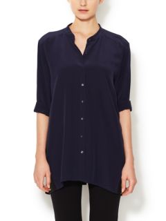 Silk Colorblocked Shirt by Eileen Fisher