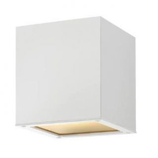 Hinkley Lighting 1763SW LED Two Light Flush Mount LED Outdoor Ceiling Fixture from the Kube Collection, Satin White    
