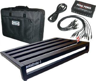 Pedaltrain PT 3 24"x16" Pedalboard + Soft Case w/ Voodoo Lab Pedal Power 2 Plus Power Supply Musical Instruments