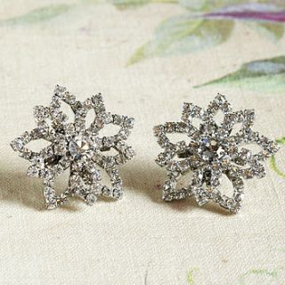 crystal lotus flower earrings by anusha