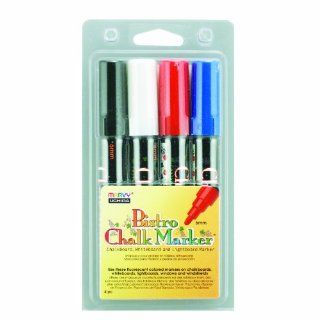 Uchida 480 4C Marvy Broad Point Tip Basic Bistro Chalk Marker Set