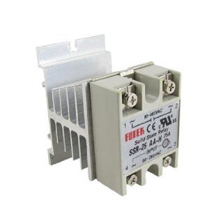 Solid State Relay SSR 25AA AC AC 25A 80 280VAC / 90 480VAC + Heat Sink Phase Monitoring Relays
