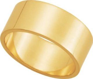 Jewelplus Flat Wedding Band   Size 5.5 14K Yellow 08.00 Mm Jewelry