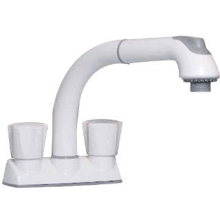 CleanFLO 481 Pull Out Laundry Faucet, White   Touch On Bathroom Sink Faucets  