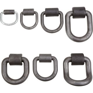 Buyers Heavy-Duty Forged D-Ring — 1 in. Dia. w/ Weld-On Bracket  Rope Rings