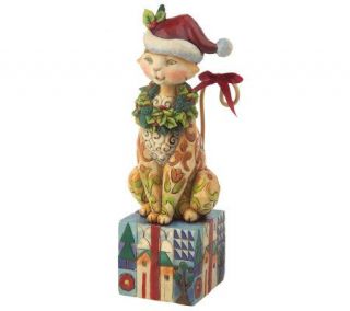 Jim Shore Heartwood Creek Christmas Cat Figurine —