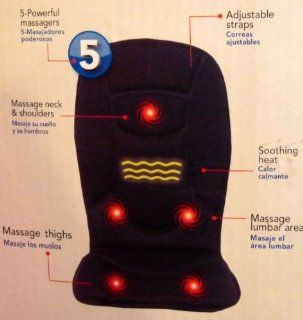 Seat Topper Massager Chair with Heated Seat 5 Massagers 