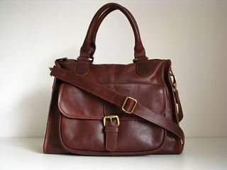 vintage style leather handbag satchel by the leather store