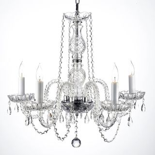 Candelabro estilo veneciano, completamente de cristal, 5 luces Chandeliers & Pendants