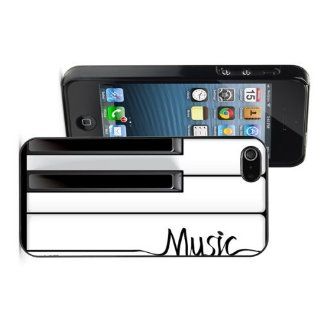 Apple iPhone 4 4S 4G Black 4B488 Hard Back Case Cover Color Piano Keys Music Cell Phones & Accessories