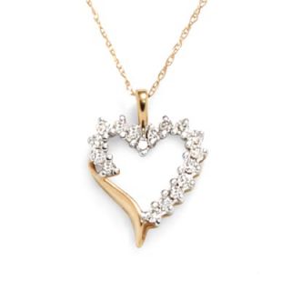 diamond shadow heart pendant in 10k gold $ 359 00 add to bag send a