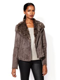 Urban Faux Fur Zip Up Jacket by Velvet