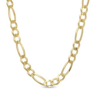 10K Gold 7.0mm Figaro Chain Necklace   22   Zales