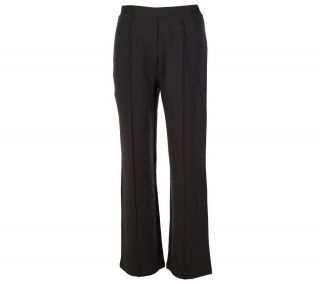 Sport Savvy Fleece Front Seam Faux Fly Pull on Pants —