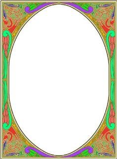Picture Matting   Paisley Border   Etched Vinyl Stained Glass Film, Static Cling Photo Frame Decal   Stained Glass Window Panels