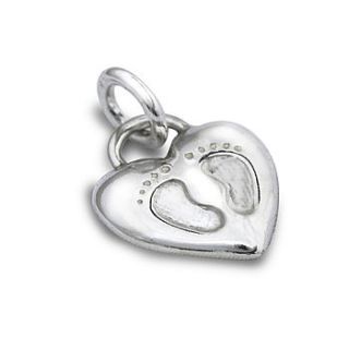 personalised baby footsteps silver charm by scarlett jewellery