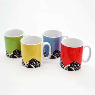 lino print design mug by knockout