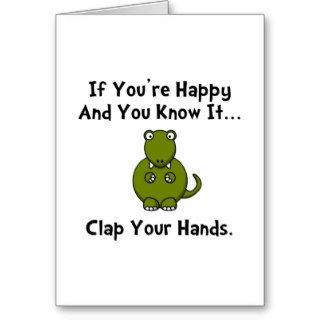 TRex Clap Your Hands Card