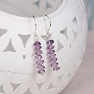 amethyst droplet earrings by sophie cunliffe