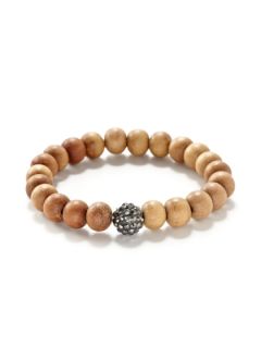 Wood Bead Stretch Bracelet by Mary Louise Designs