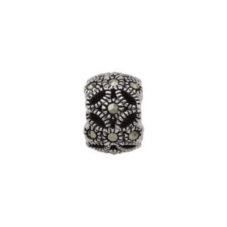 Persona Black Label™ Sterling Silver Marcasite Abstract Floral Bead