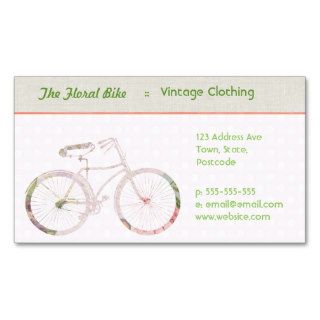 Girly Floral Bike Business Cards