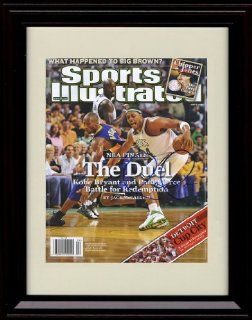 Framed Paul Pierce & Kobe Bryant Sports Illustrated Autograph Print   Boston Celtics v Los Angeles Lakers  