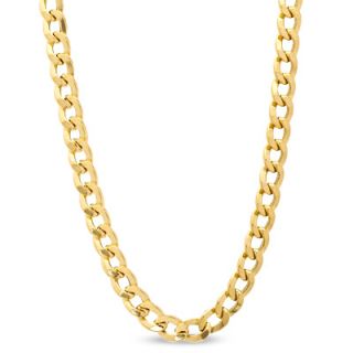 Mens 6.0mm Diamond Cut Curb Chain Necklace in 14K Gold   22   Zales