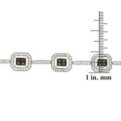 DB Designs Sterling Silver 1/3ct TDW Brown Diamond Link Bracelet DB Designs Diamond Bracelets