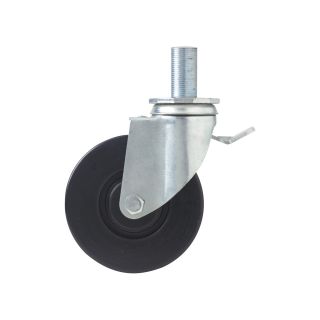 Fairbanks Light-Duty Round Stem Caster with Zinc Plating — 5in., 280-Lb. Capacity, Model# EFTL-S11-03-5-HR  Up to 299 Lbs.
