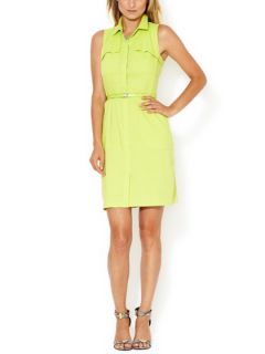 Gianna Belted Linen Shirtdress by Elie Tahari