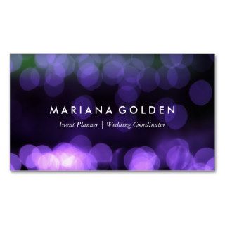 Glowing Glittering Bokeh Business Card