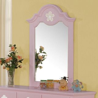Pink/ White Flower Mirror Kids' Dressers