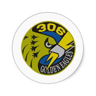 第6航空団第306飛行隊パッチ JASDF 306nd TFS Round Stickers