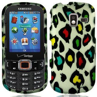 Colorful Leopard Hard Cover Case for Samsung Intensity III 3 SCH U485 Cell Phones & Accessories