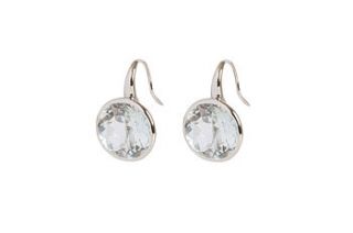mahina white topaz classic round earrings by glacier jewellery