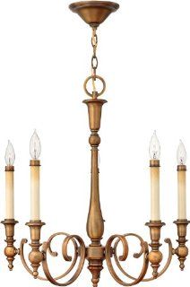 Hinkley Lighting 3625BR Yorktown 5 Light 1 Tier Candle Style Chandelier, Brushed Bronze    