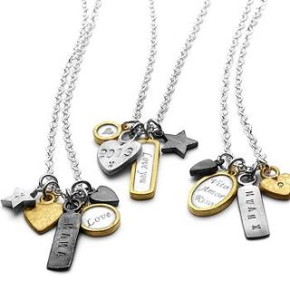 personalised trinket charm necklace by chambers & beau